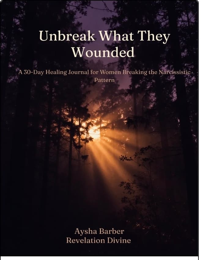 Journal cover — Unbreak What They Wounded by Aysha Barber / Revelation Divine